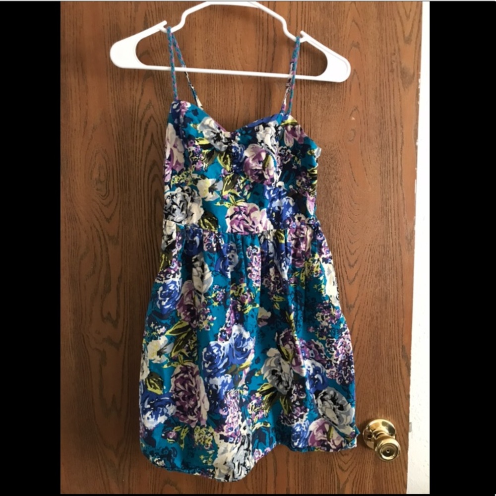 Blue flowered dress